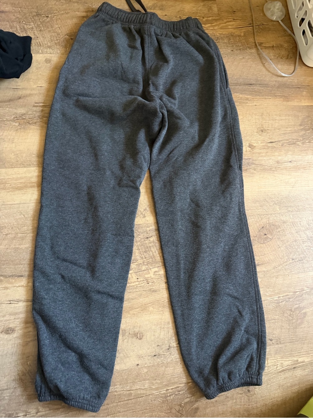 Women's Dark Gray Fleece Joggers - Casual Elastic-Waist Track Pants